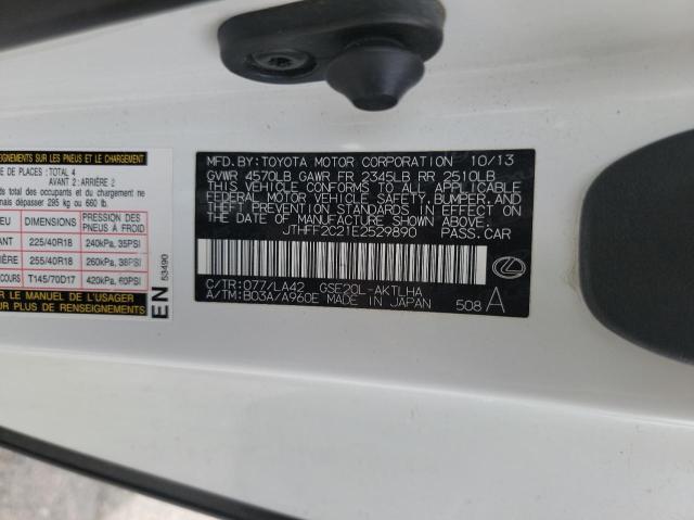 Продажа на аукционе авто 2014 Lexus Is 250, vin: JTHFF2C21E2529890, номер лота: 52933723