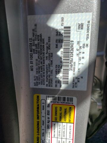 2013 Ford Fusion S მანქანა იყიდება აუქციონზე, vin: 3FA6P0G7XDR369419, აუქციონის ნომერი: 51746963