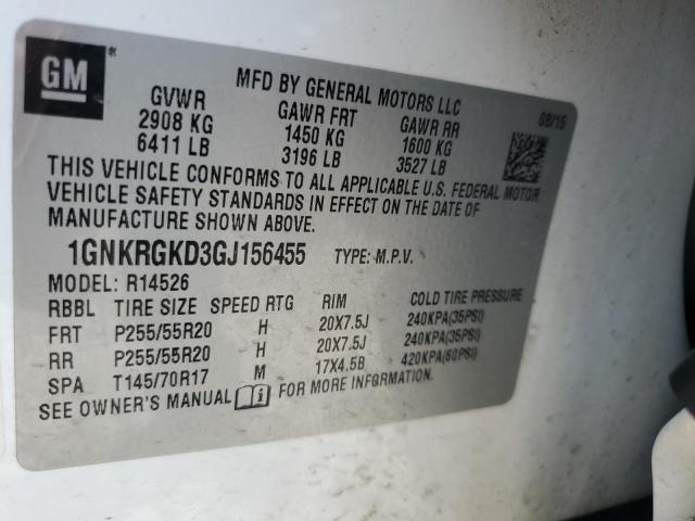 Auction sale of the 2016 Chevrolet Traverse, vin: 1GNKRGKD3GJ156455, lot number: 53234093