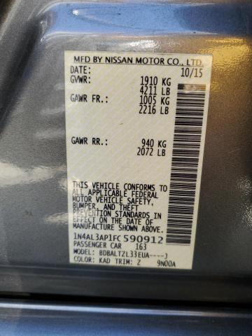 Продаж на аукціоні авто 2015 Nissan Altima 2.5, vin: 1N4AL3AP1FC590912, номер лоту: 50665103