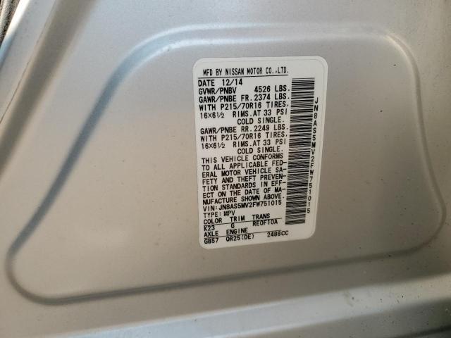 Aukcja sprzedaży 2015 Nissan Rogue Select S, vin: JN8AS5MV2FW751015, numer aukcji: 52518693
