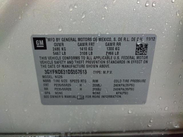 2013 Cadillac Srx Performance Collection მანქანა იყიდება აუქციონზე, vin: 3GYFNDE31DS557613, აუქციონის ნომერი: 51653753