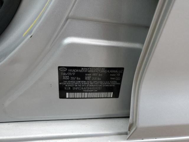 Aukcja sprzedaży 2017 Hyundai Sonata Se, vin: 5NPE24AF0HH559251, numer aukcji: 52089163