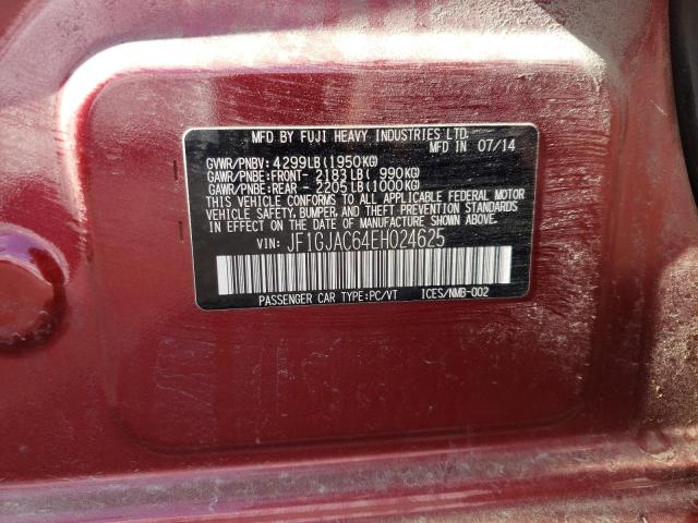 Продаж на аукціоні авто 2014 Subaru Impreza Premium, vin: JF1GJAC64EH024625, номер лоту: 49812233