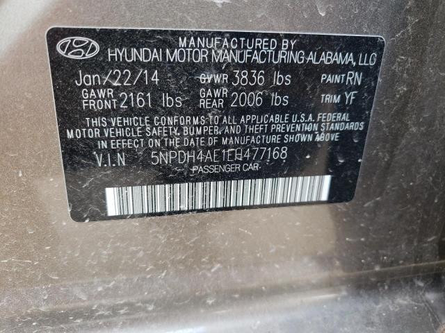 2014 Hyundai Elantra Se მანქანა იყიდება აუქციონზე, vin: 5NPDH4AE1EH477168, აუქციონის ნომერი: 52218003