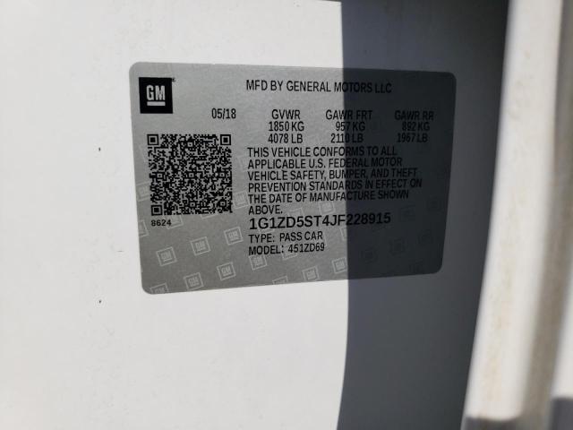 52331663 :رقم المزاد ، 1G1ZD5ST4JF228915 vin ، 2018 Chevrolet Malibu Lt مزاد بيع