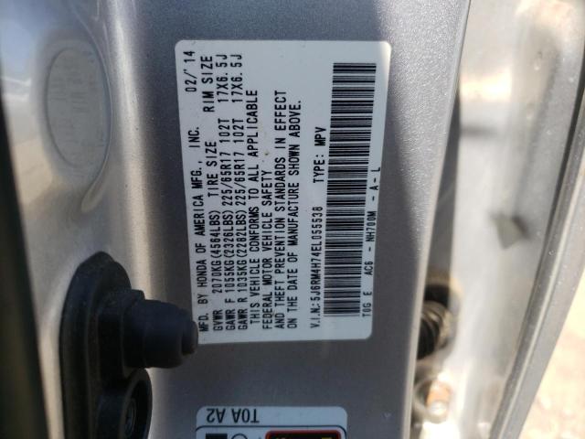 Продажа на аукционе авто 2014 Honda Cr-v Exl, vin: 5J6RM4H74EL055538, номер лота: 53265153