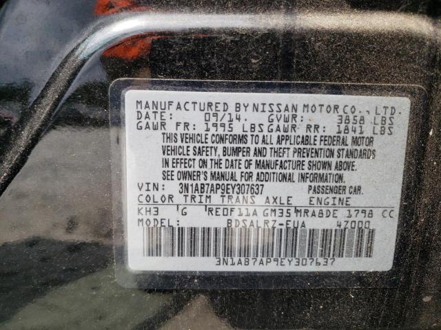 Aukcja sprzedaży 2014 Nissan Sentra S, vin: 3N1AB7AP9EY307637, numer aukcji: 54279373