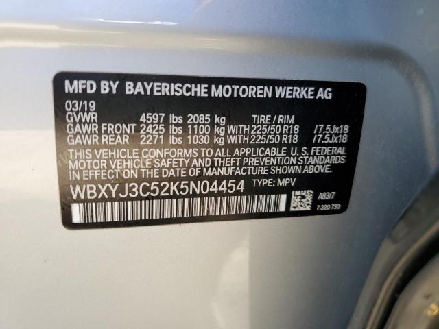 Продаж на аукціоні авто 2019 Bmw X2 Sdrive28i, vin: WBXYJ3C52K5N04454, номер лоту: 51305813