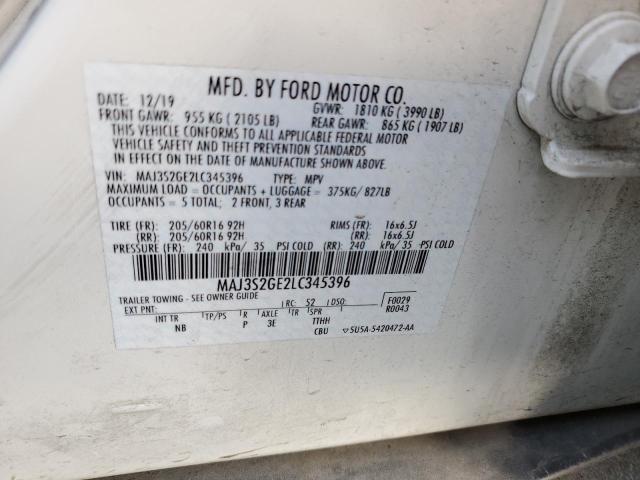 Aukcja sprzedaży 2020 Ford Ecosport Se, vin: MAJ3S2GE2LC345396, numer aukcji: 52739083
