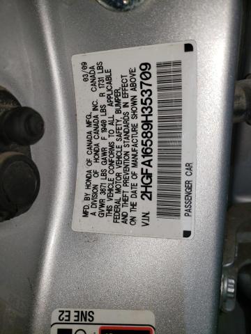 Продажа на аукционе авто 2009 Honda Civic Lx, vin: 2HGFA16589H353709, номер лота: 51201143