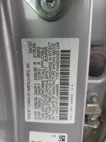 Auction sale of the 2020 Honda Accord Lx, vin: 1HGCV1F17LA084595, lot number: 52766153