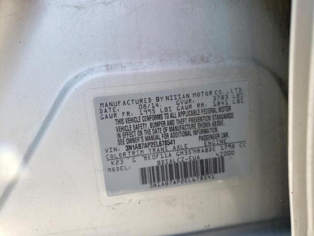 Aukcja sprzedaży 2014 Nissan Sentra S, vin: 3N1AB7AP2EL678541, numer aukcji: 53112753