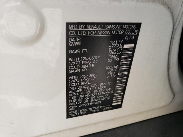 53197233 :رقم المزاد ، KNMAT2MV3JP546880 vin ، 2018 Nissan Rogue S مزاد بيع