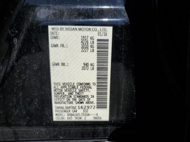 Aukcja sprzedaży 2016 Nissan Altima 2.5, vin: 1N4AL3AP3GC162972, numer aukcji: 52225293