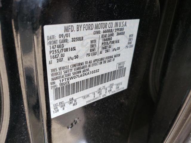 51712843 :رقم المزاد ، 1FTRW07L62KA10352 vin ، 2002 Ford F150 Supercrew مزاد بيع