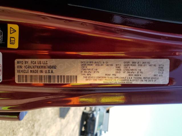 Aukcja sprzedaży 2021 Jeep Wrangler Unlimited Rubicon, vin: 1C4HJXFNXMW740492, numer aukcji: 52373813
