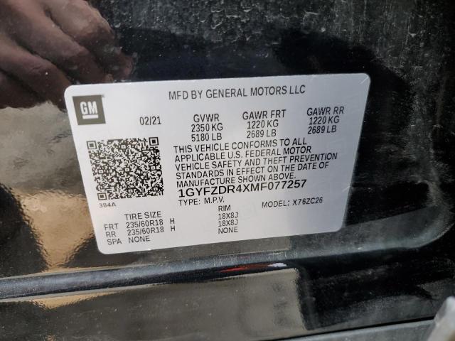 52919853 :رقم المزاد ، 1GYFZDR4XMF077257 vin ، 2021 Cadillac Xt4 Premium Luxury مزاد بيع