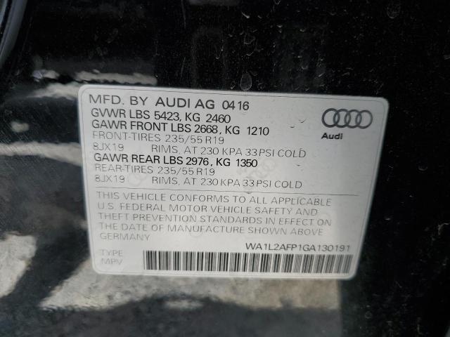 2016 Audi Q5 Premium Plus მანქანა იყიდება აუქციონზე, vin: WA1L2AFP1GA130191, აუქციონის ნომერი: 50954343