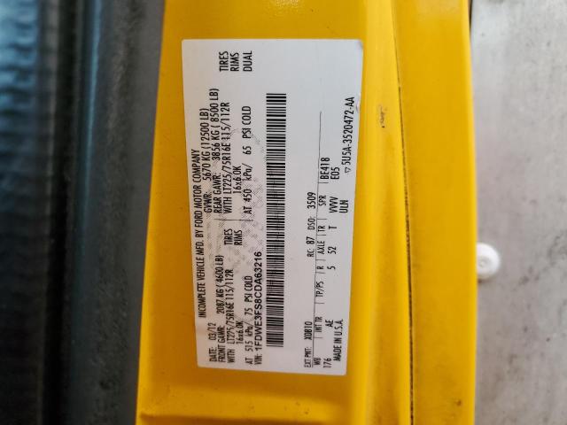 Продажа на аукционе авто 2012 Ford Econoline E350 Super Duty Cutaway Van, vin: 1FDWE3FS8CDA63216, номер лота: 53237653