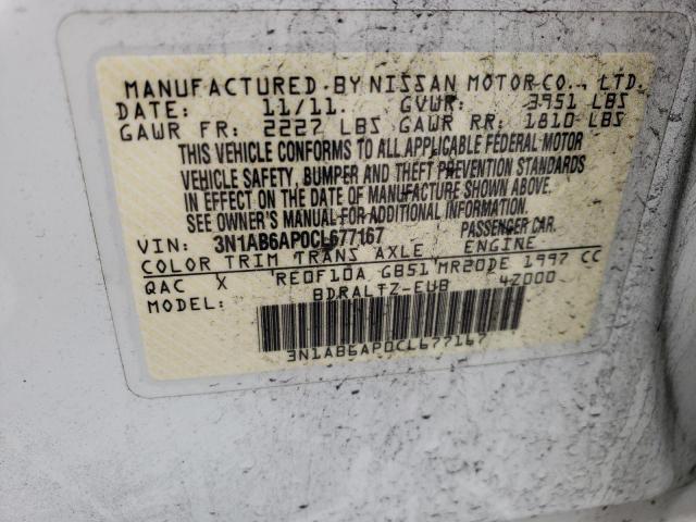 53285953 :رقم المزاد ، 3N1AB6AP0CL677167 vin ، 2012 Nissan Sentra 2.0 مزاد بيع