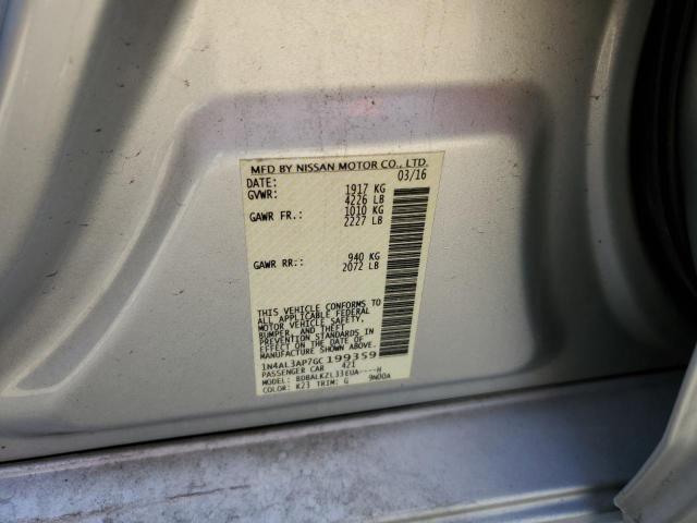 2016 Nissan Altima 2.5 მანქანა იყიდება აუქციონზე, vin: 1N4AL3AP7GC199359, აუქციონის ნომერი: 51829293
