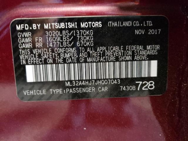 Продажа на аукционе авто 2018 Mitsubishi Mirage Se, vin: ML32A4HJ7JH007043, номер лота: 54079593