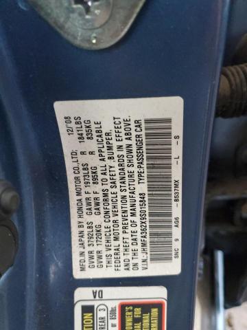 53294413 :رقم المزاد ، JHMFA362X9S015848 vin ، 2009 Honda Civic Hybrid مزاد بيع