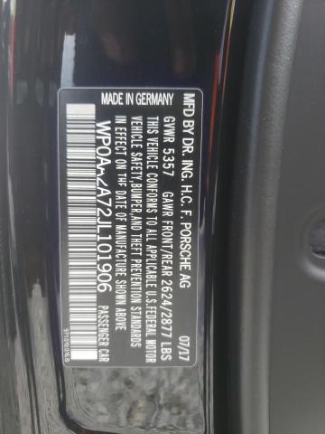 Aukcja sprzedaży 2018 Porsche Panamera 4, vin: WP0AA2A72JL101906, numer aukcji: 52121933
