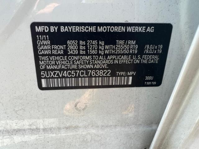 Aukcja sprzedaży 2012 Bmw X5 Xdrive35i, vin: 5UXZV4C57CL763822, numer aukcji: 52328043
