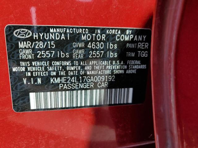 Продажа на аукционе авто 2016 Hyundai Sonata Hybrid, vin: KMHE24L17GA009192, номер лота: 52079243