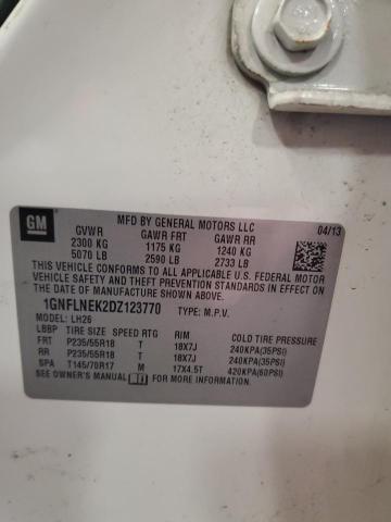 2013 Chevrolet Equinox Lt მანქანა იყიდება აუქციონზე, vin: 1GNFLNEK2DZ123770, აუქციონის ნომერი: 51467963