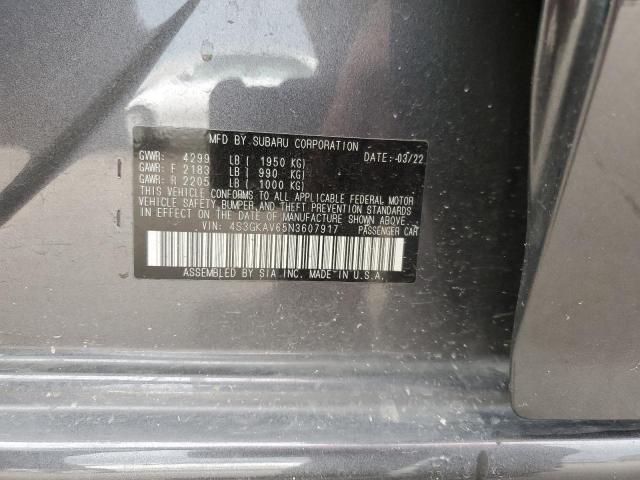 2022 Subaru Impreza Premium მანქანა იყიდება აუქციონზე, vin: 4S3GKAV65N3607917, აუქციონის ნომერი: 53574123