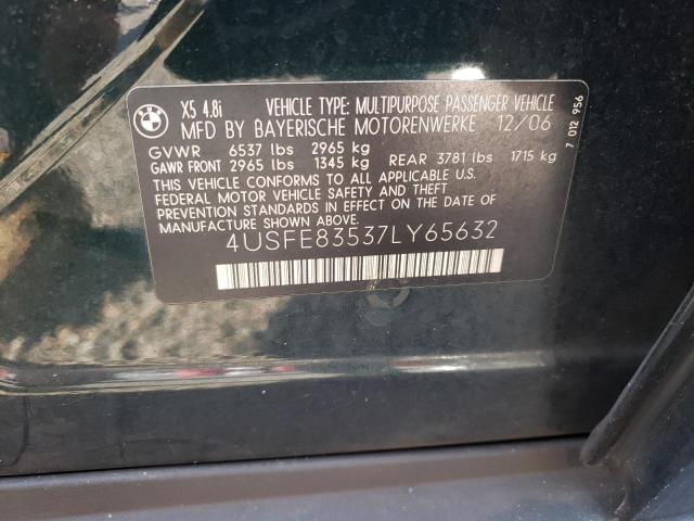Продаж на аукціоні авто 2007 Bmw X5 4.8i, vin: 4USFE83537LY65632, номер лоту: 51785353