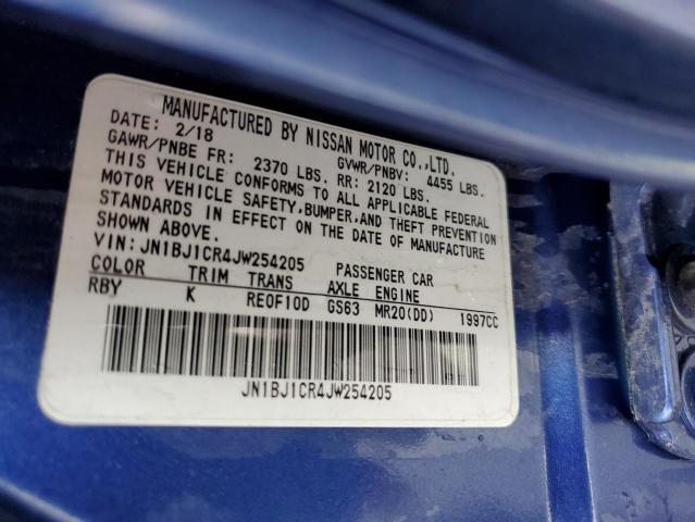 2018 Nissan Rogue Sport S მანქანა იყიდება აუქციონზე, vin: JN1BJ1CR4JW254205, აუქციონის ნომერი: 54325493