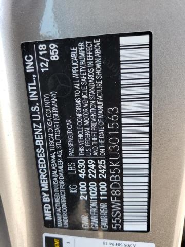 Aukcja sprzedaży 2019 Mercedes-benz C 300, vin: 55SWF8DB5KU301563, numer aukcji: 50958263