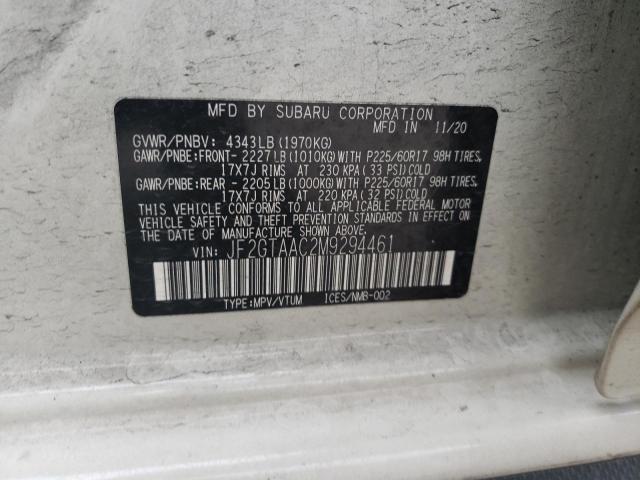 2021 Subaru Crosstrek მანქანა იყიდება აუქციონზე, vin: JF2GTAAC2M9294461, აუქციონის ნომერი: 53060983