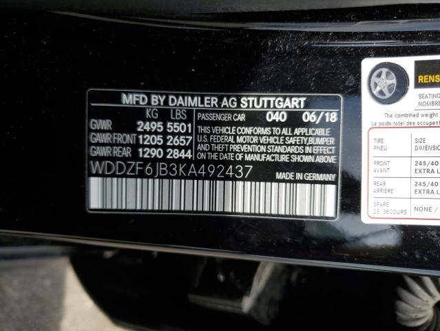 Продажа на аукционе авто 2019 Mercedes-benz E, vin: WDDZF6JB3KA492437, номер лота: 51633503