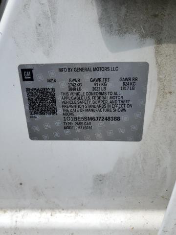 Продажа на аукционе авто 2018 Chevrolet Cruze Lt, vin: 1G1BE5SM6J7248388, номер лота: 52116803