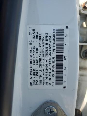 2010 Honda Accord Lx მანქანა იყიდება აუქციონზე, vin: 1HGCP2F32AA186272, აუქციონის ნომერი: 55725514