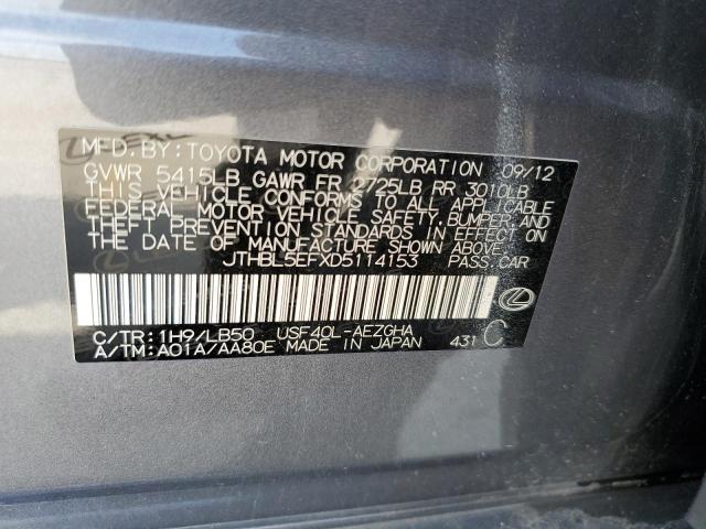 Aukcja sprzedaży 2013 Lexus Ls 460, vin: JTHBL5EFXD5114153, numer aukcji: 54827624