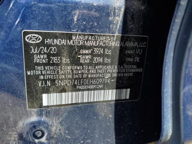Продаж на аукціоні авто 2020 Hyundai Elantra Se, vin: 5NPD74LF0LH609794, номер лоту: 56613184