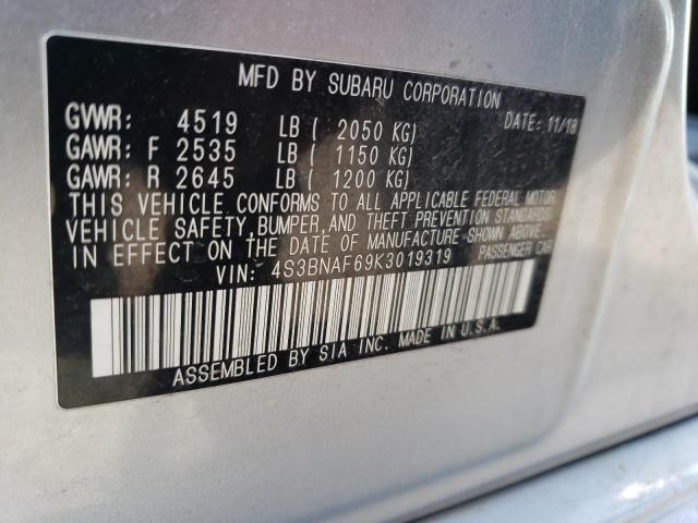 56111684 :رقم المزاد ، 4S3BNAF69K3019319 vin ، 2019 Subaru Legacy 2.5i Premium مزاد بيع
