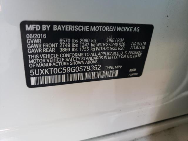 2016 Bmw X5 Xdr40e მანქანა იყიდება აუქციონზე, vin: 5UXKT0C59G0S79352, აუქციონის ნომერი: 53101844