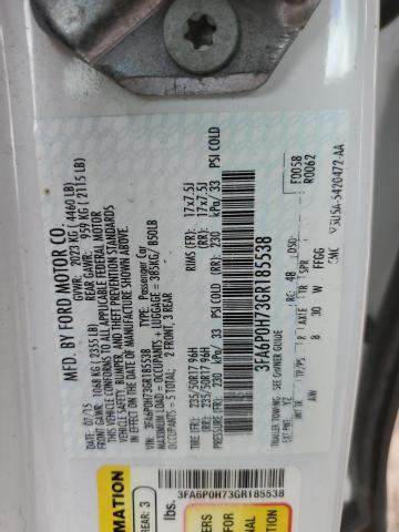53564124 :رقم المزاد ، 3FA6P0H73GR185538 vin ، 2016 Ford Fusion Se مزاد بيع