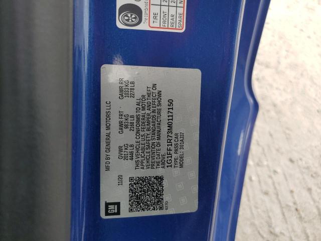 Продаж на аукціоні авто 2021 Chevrolet Camaro Lz, vin: 1G1FF1R73M0117150, номер лоту: 56279564