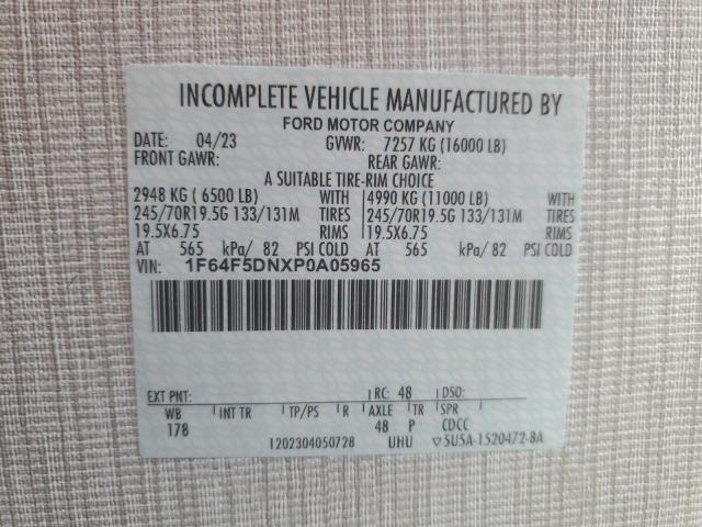 2023 Ford F53 მანქანა იყიდება აუქციონზე, vin: 1F64F5DNXP0A05965, აუქციონის ნომერი: 56045704