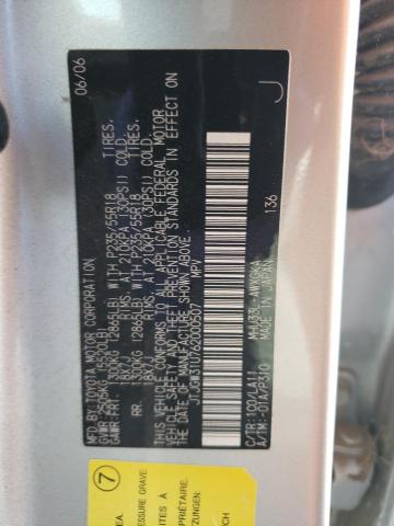 56724254 :رقم المزاد ، JTJGW31U762000507 vin ، 2006 Lexus Rx 400 مزاد بيع