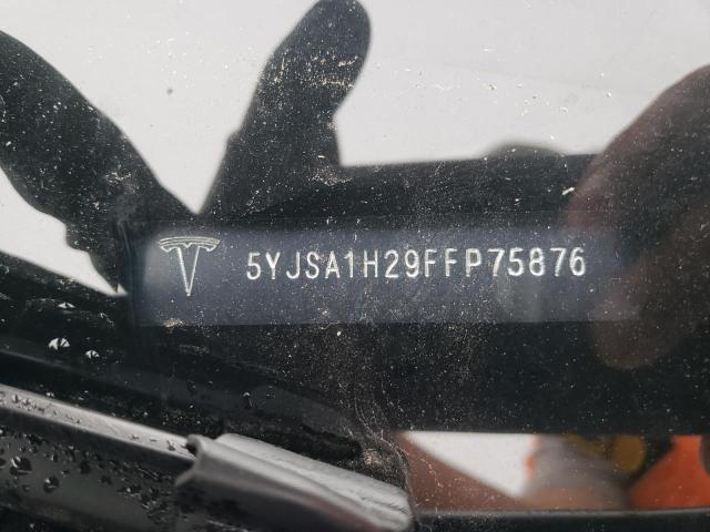 2015 Tesla Model S მანქანა იყიდება აუქციონზე, vin: 5YJSA1H29FFP75876, აუქციონის ნომერი: 53242374