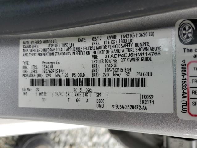 Продажа на аукционе авто 2017 Ford Fiesta Se, vin: 3FADP4EJ6HM114766, номер лота: 56066524